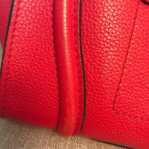 Celine Mini Luggage tote in Coquelicot - Picture 6 of 8